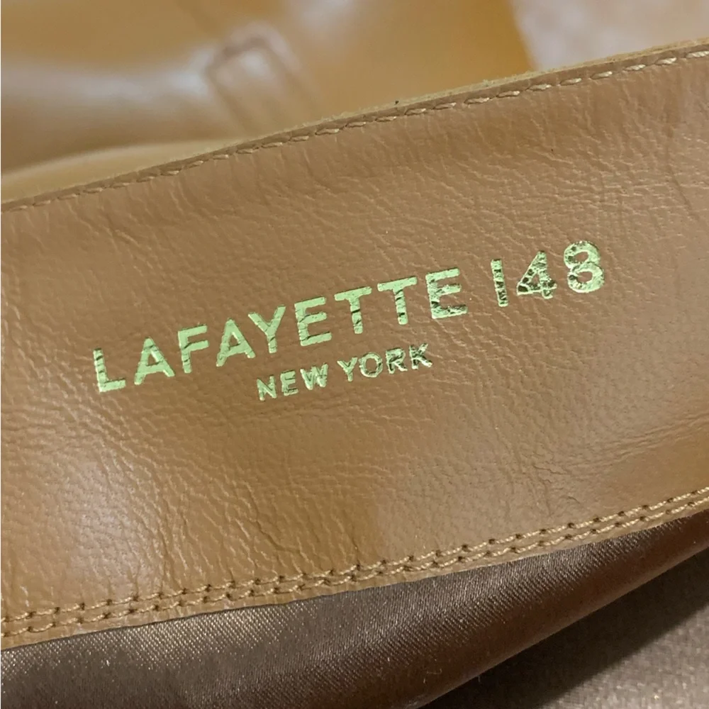 Lafayette 148 New York Lucille Tall Napa Leather Boots Size 38